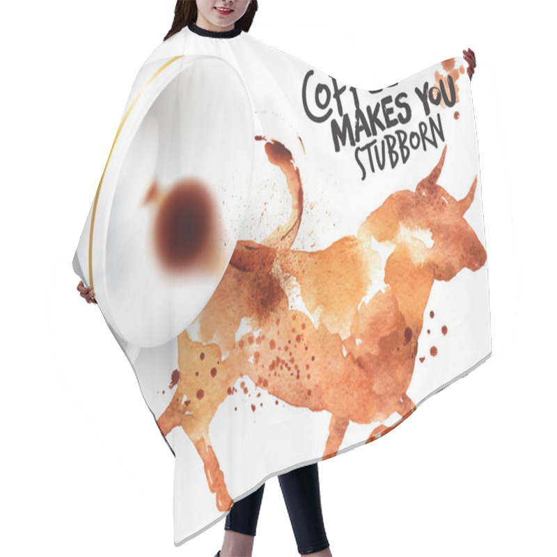 Personality  Poster Wild Coffee Bull Hair Cutting Cape