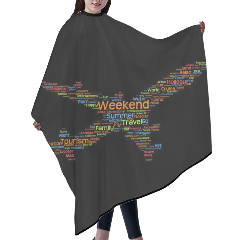 Personality  Travel  Word Cloud Hair Cutting Cape