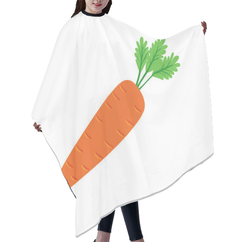 Personality  Vibrant Carrot Illustration  Fresh Vegetables Clip Art Hair Cutting Cape