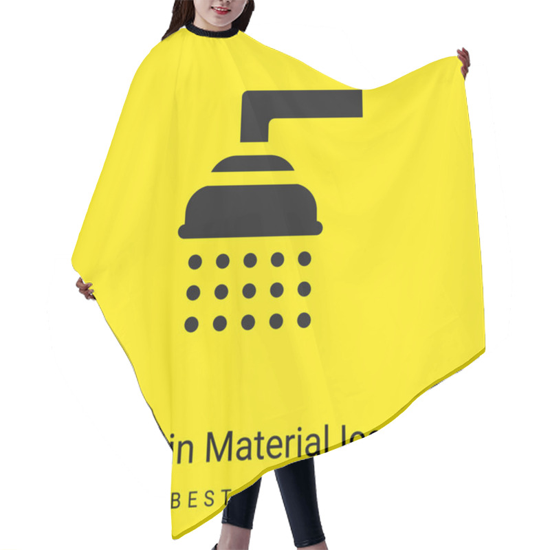 Personality  Bathroom Minimal Bright Yellow Material Icon Hair Cutting Cape