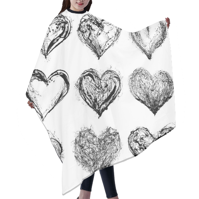 Personality  Abstract Valentine's Hearts Hair Cutting Cape