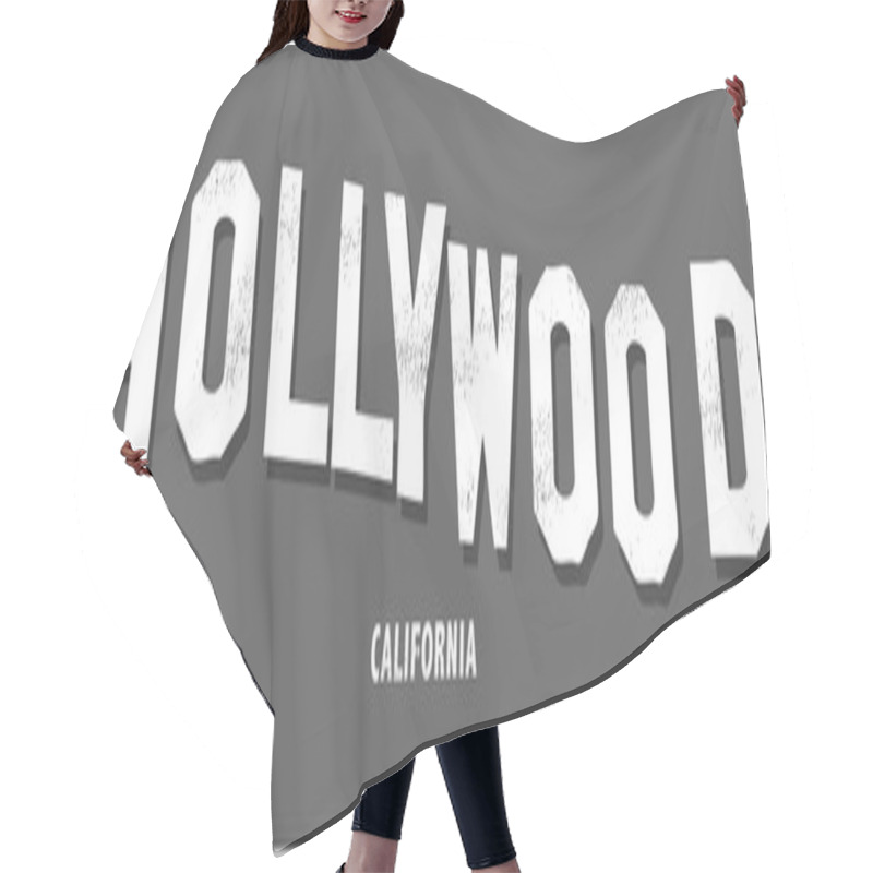 Personality  Lettering Of Hollywood, California Hair Cutting Cape