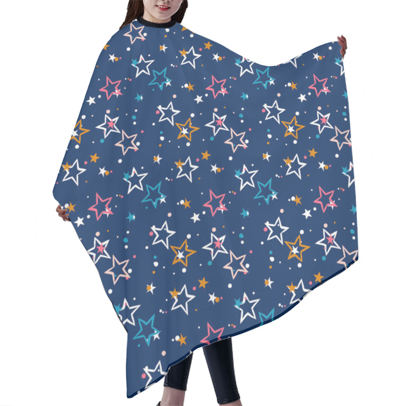 Personality  Pattern With Stars Hair Cutting Cape