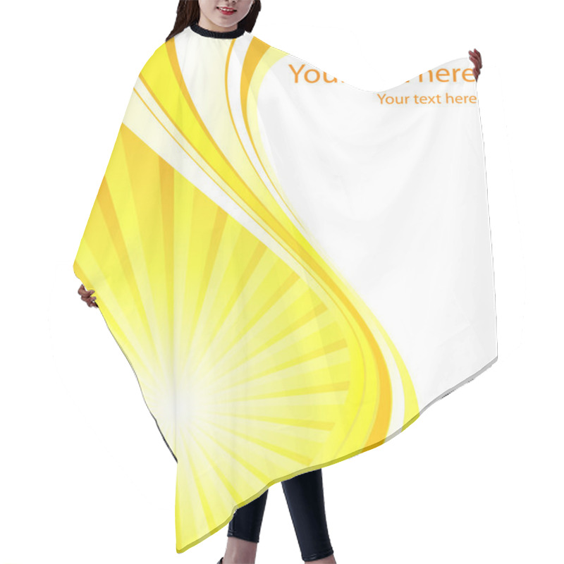 Personality  Stylized Sun Background Vector Template Hair Cutting Cape