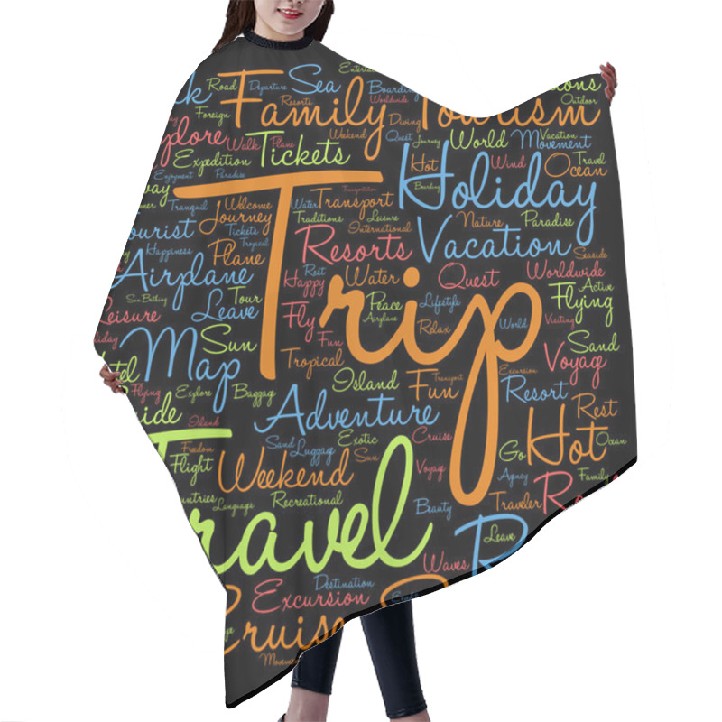 Personality  Tourism Word Cloud Hair Cutting Cape