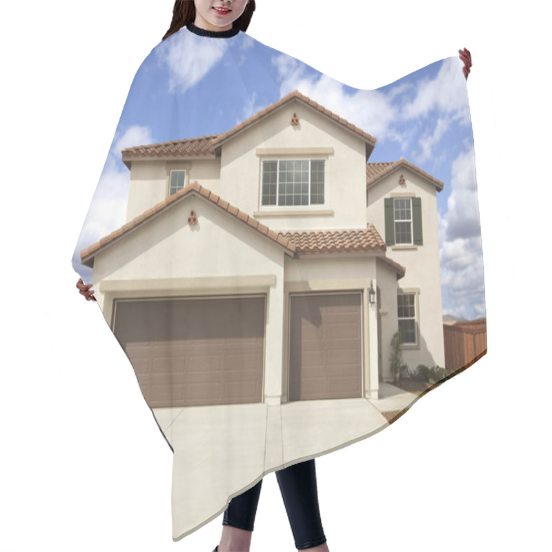 Personality  A Newly Constructed, Modern American Home. Hair Cutting Cape