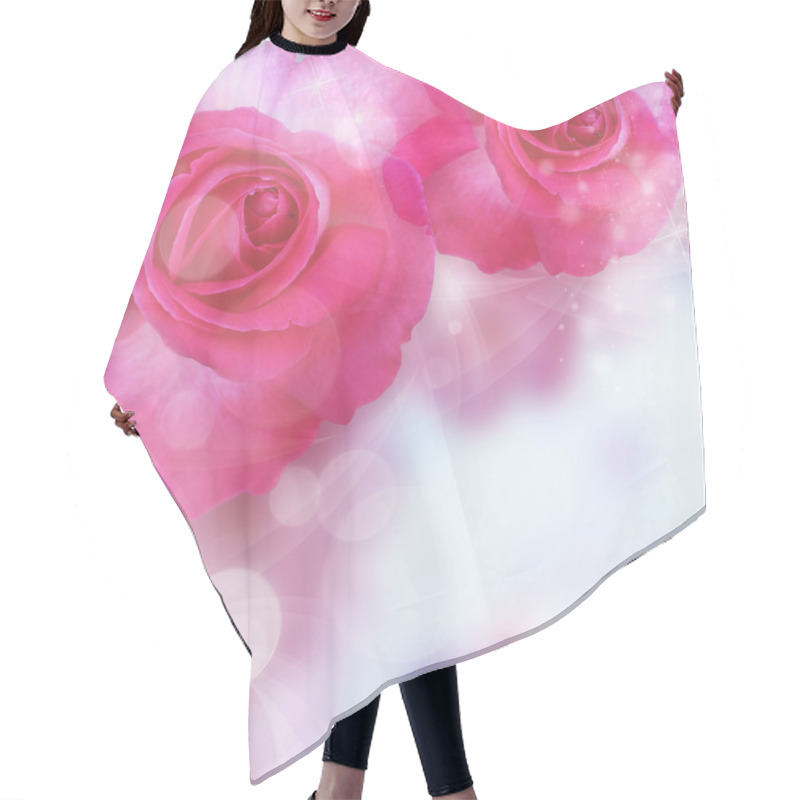 Personality  Pink Roses And Bokeh Hair Cutting Cape