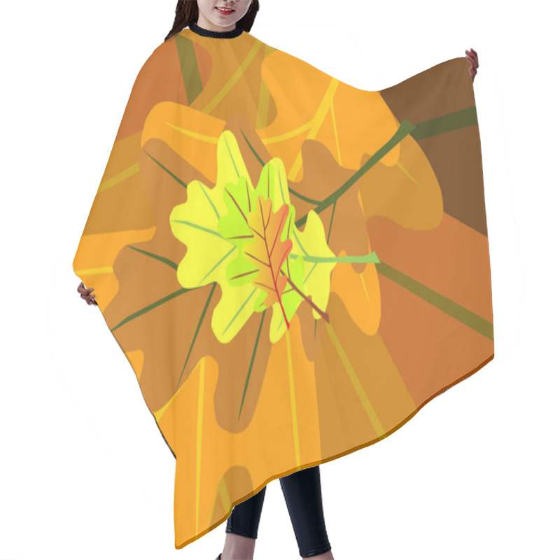 Personality  Oak Leaf - Autumn Background  Hair Cutting Cape