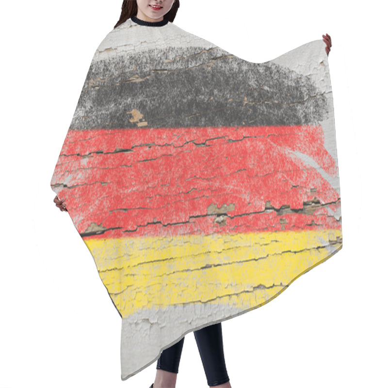 Personality  Flag Of Germany On Grunge Wooden Texture Painted With Chalk Hair Cutting Cape