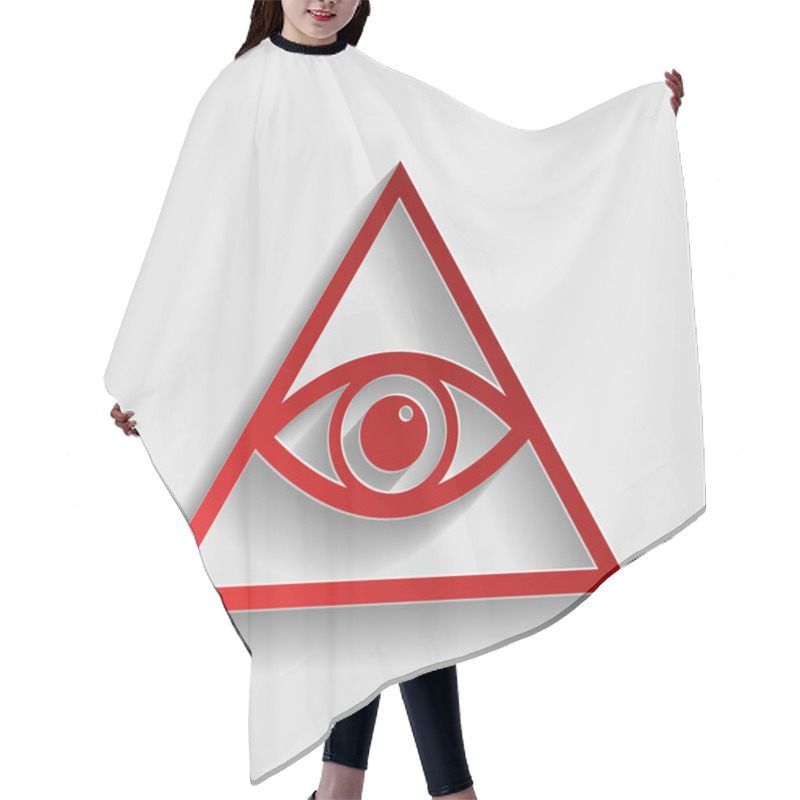 Personality  All Seeing Eye Pyramid Symbol Hair Cutting Cape