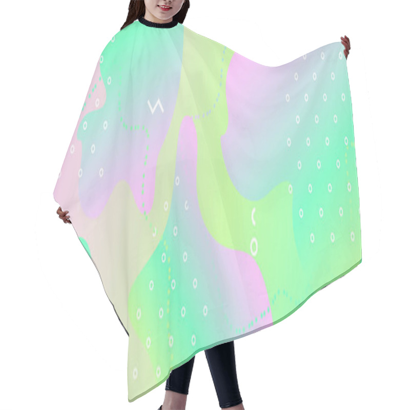 Personality  Memphis Pastel Background. Geometric Fluid  Hair Cutting Cape