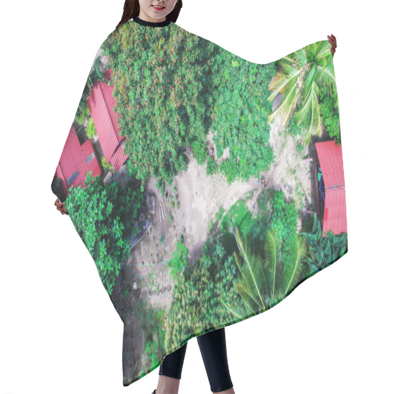 Personality  Aerial Island View Hair Cutting Cape