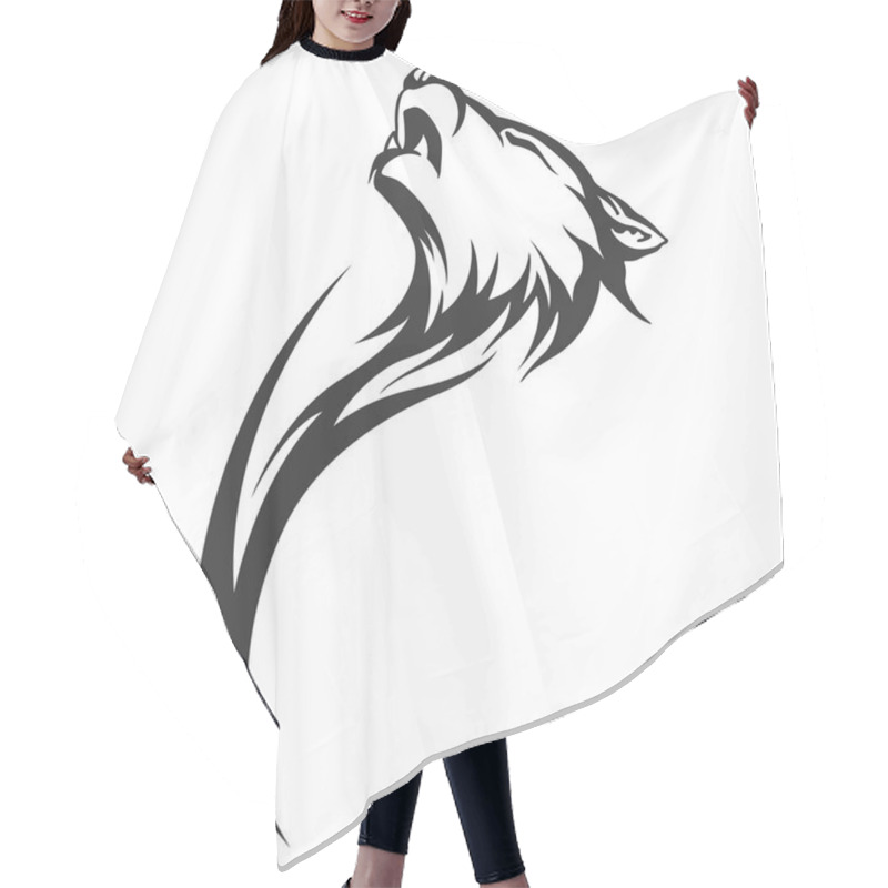 Personality  Tribal Tattoo Wolf Designs Hair Cutting Cape