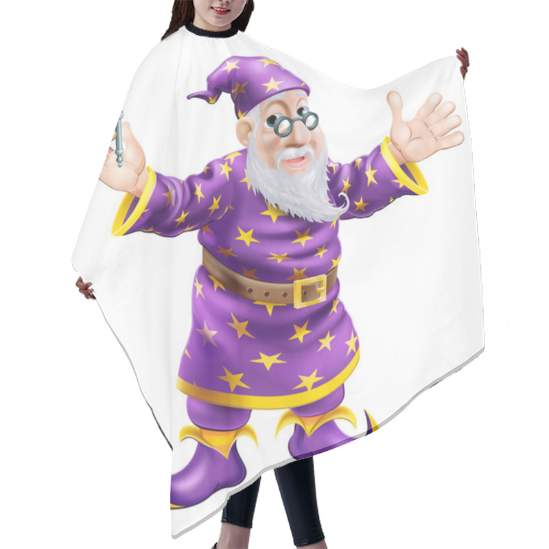 Personality  Wizard With Wand Hair Cutting Cape