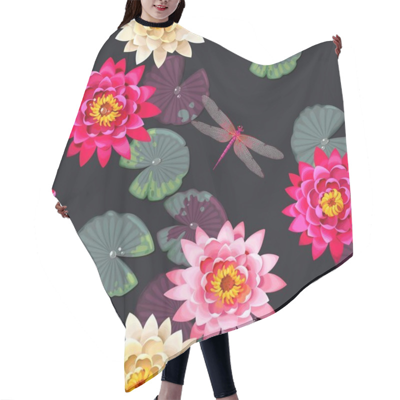 Personality  Seamles Lotus Flowers  Hair Cutting Cape