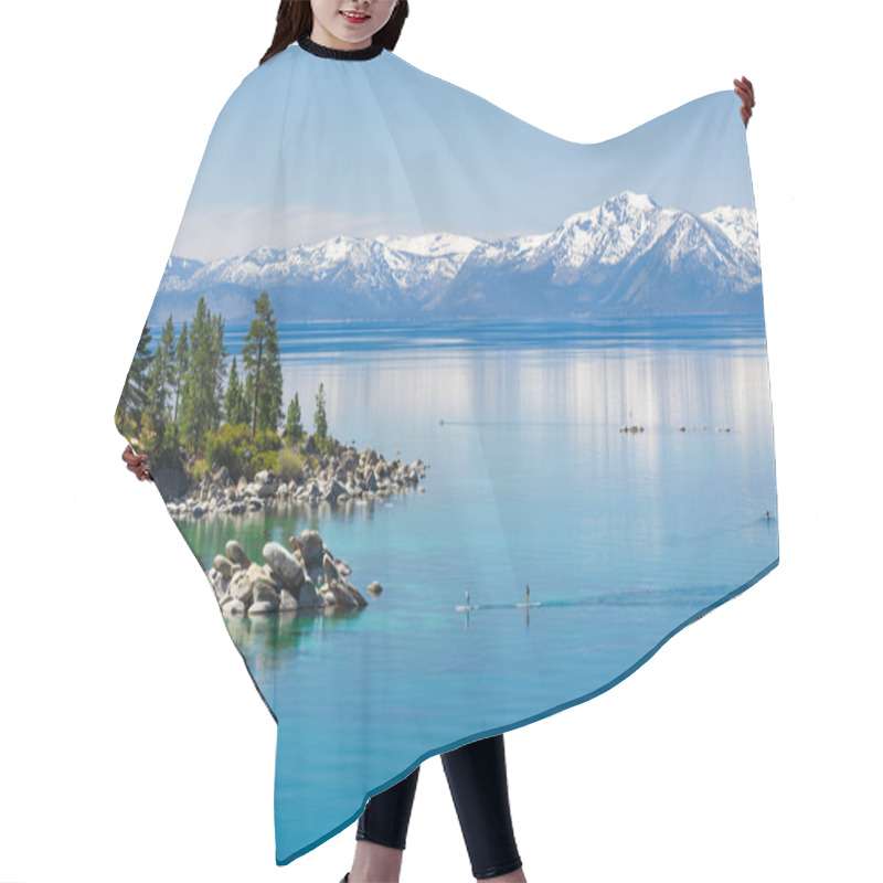 Personality  Paddle Boarding Lake Tahoe Hair Cutting Cape