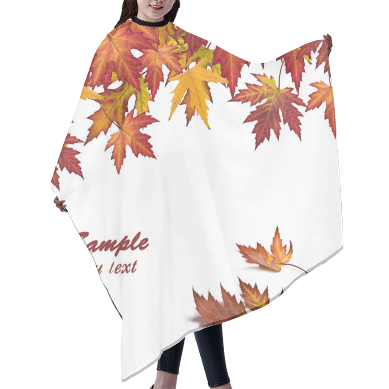 Personality  Autumn Leaves Card Hair Cutting Cape