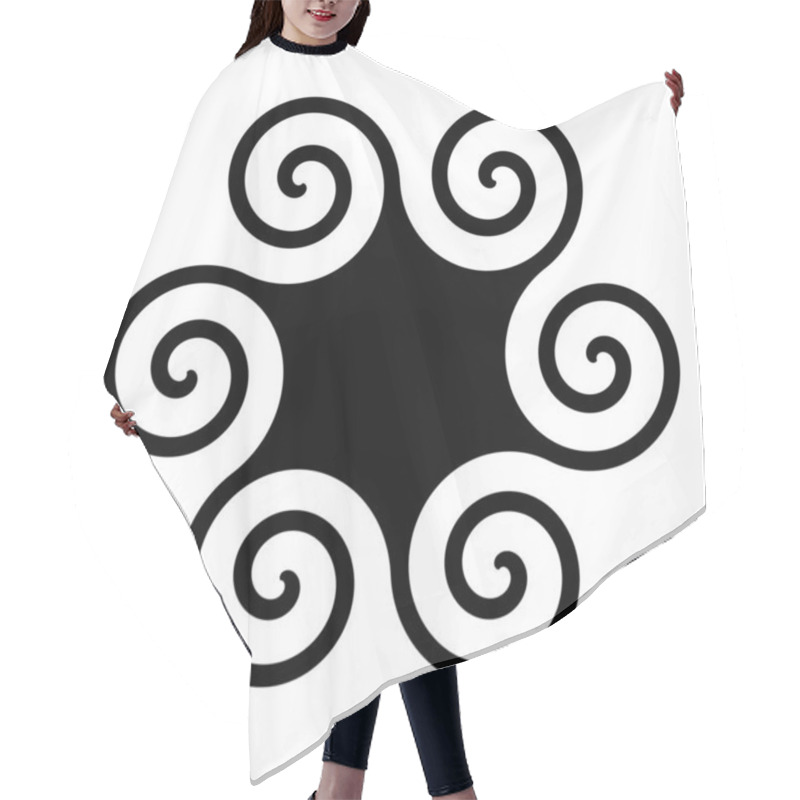 Personality  Polyskelion Symbol Icon Illustration Hair Cutting Cape