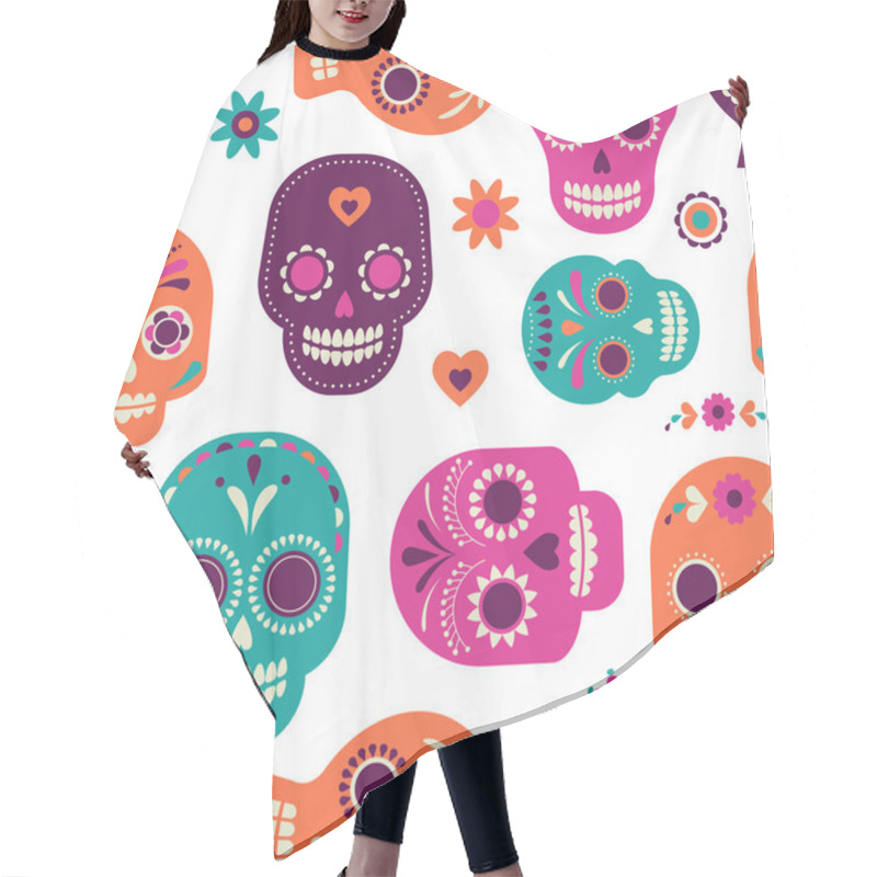 Personality  Skull Pattern, Mexican Day Of The Dead Hair Cutting Cape