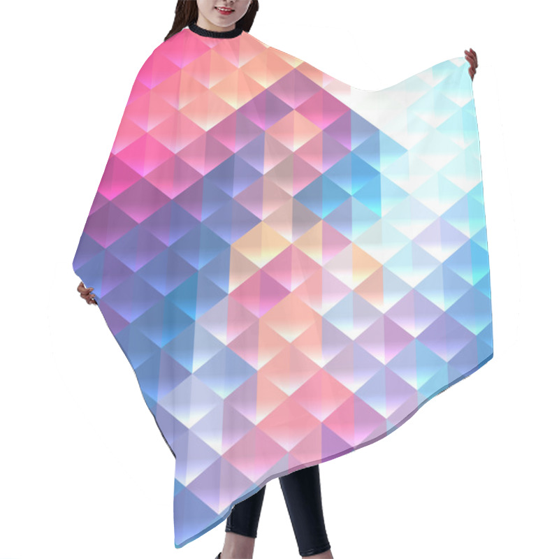 Personality  Seamless Texture With Triangles Mosaic Hair Cutting Cape