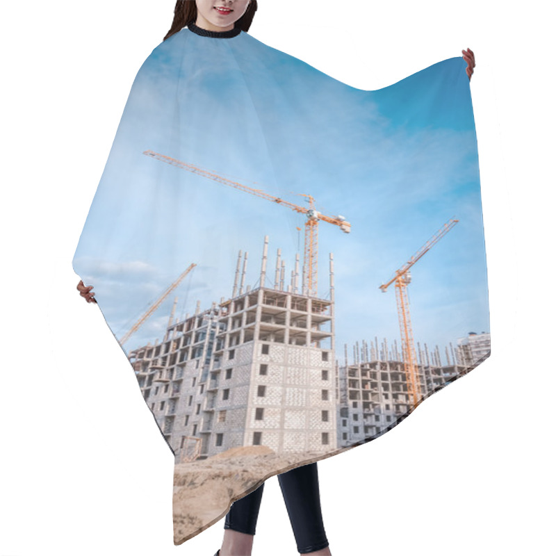 Personality  Building Of Houses And Construction Machinery Hair Cutting Cape