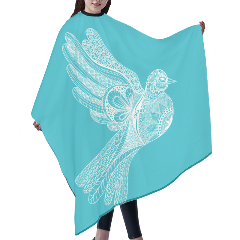 Personality  Zentangle Pigeon For Peace Day Hair Cutting Cape