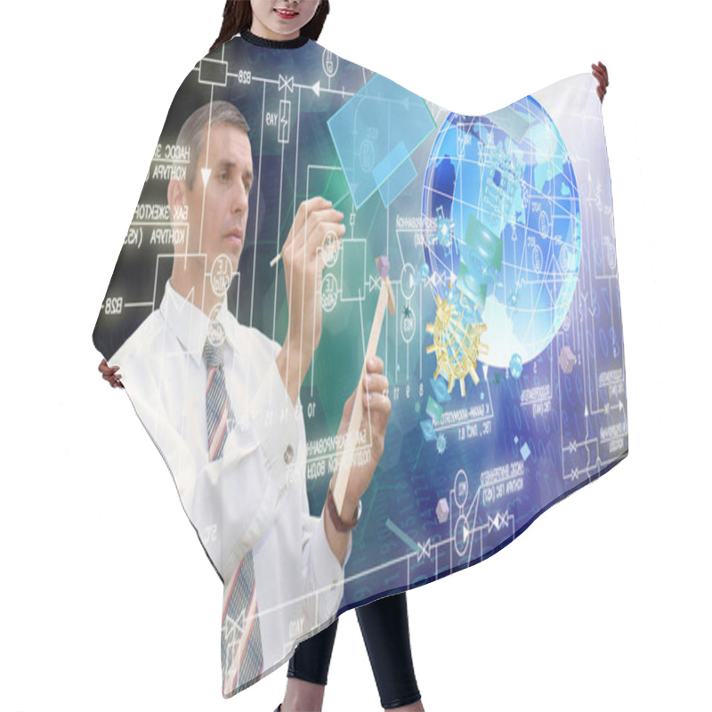 Personality  Cosmic Digital Connection Technology.Communication Hair Cutting Cape