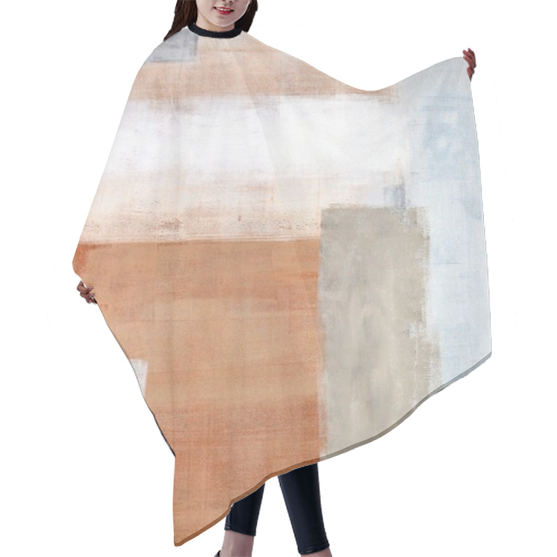 Personality  Brown And Grey Abstract Art Painting Hair Cutting Cape