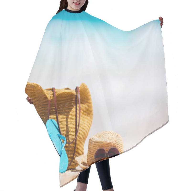 Personality  Tropical Beach Vacation Hair Cutting Cape