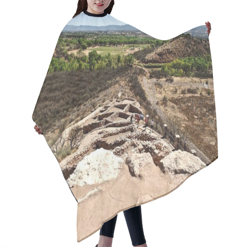 Personality  Tuzigoot National Monument (Haktlakva Or T Digiz) Preserves A Pueblo Ruin On The Summit Of A Limestone And Sandstone Ridge Above The Verde Valley East Of Clarkdale, Arizona. Stone Masonry Complex. Hair Cutting Cape