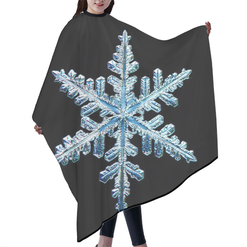 Personality  Black Background Snowflake Isolated, Abstract Object Winter Detail Hair Cutting Cape