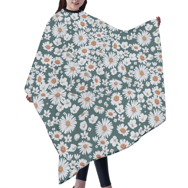 Personality  Floral Seamless Pattern With Daisy Meadow Hair Cutting Cape