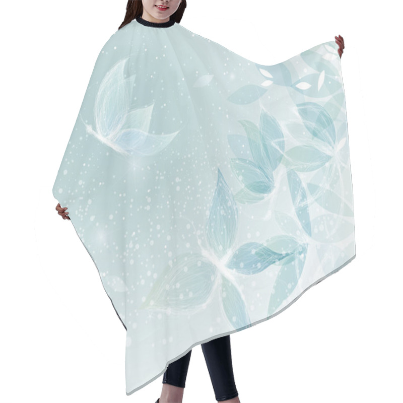 Personality  Winter Leaves Like Snow Butterflies Hair Cutting Cape