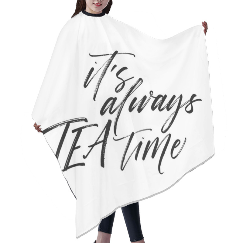 Personality  It's Always Tea Time Postcard.  Hair Cutting Cape