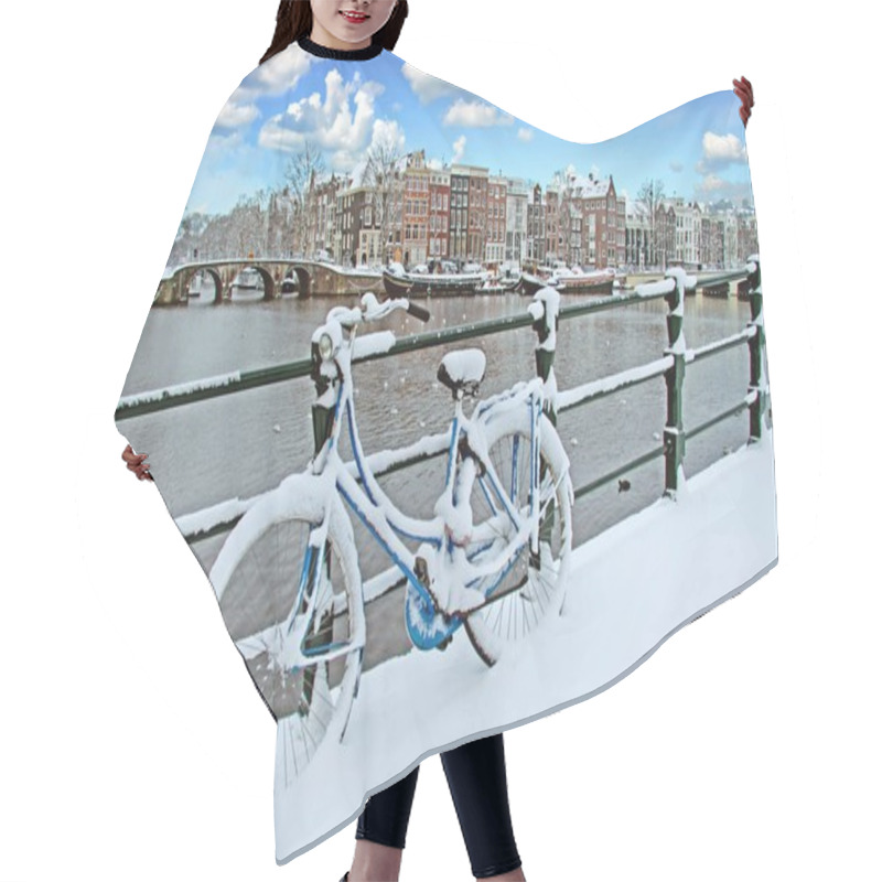 Personality  Snowy Amsterdam In The Netherlands In Winter Hair Cutting Cape