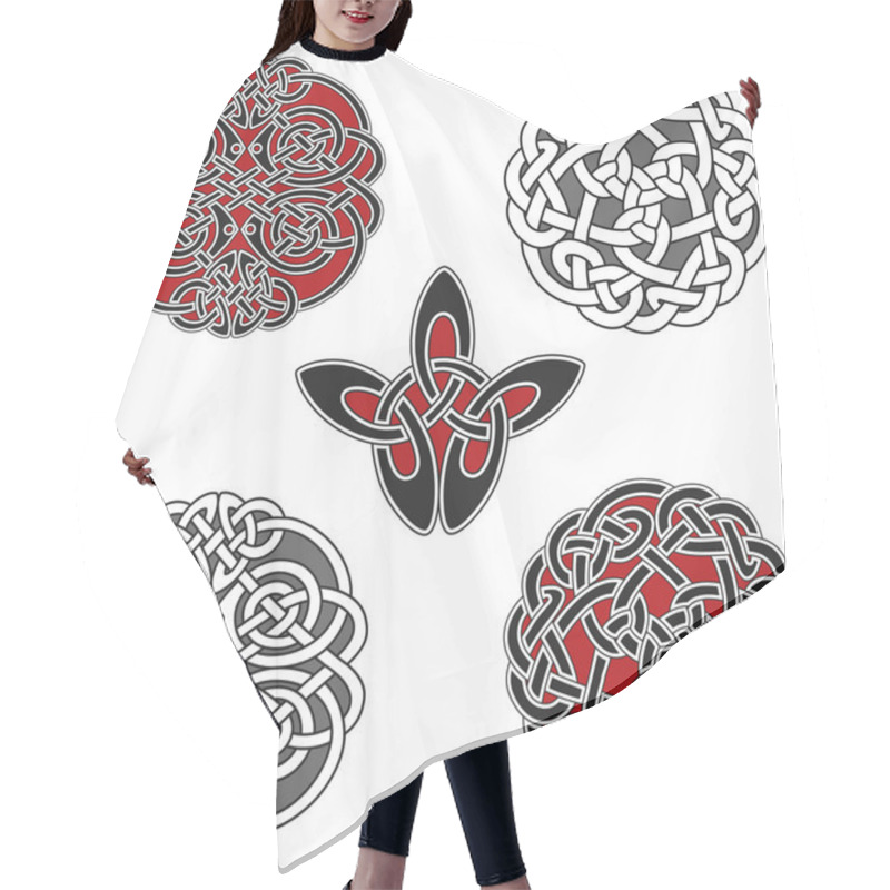 Personality  Set Of Celtic Design Elements Hair Cutting Cape