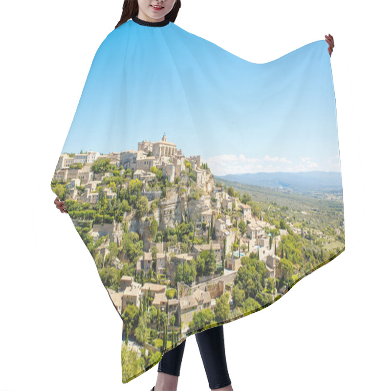 Personality  View On Gordes, A Small Typical Town In Provence, France Hair Cutting Cape