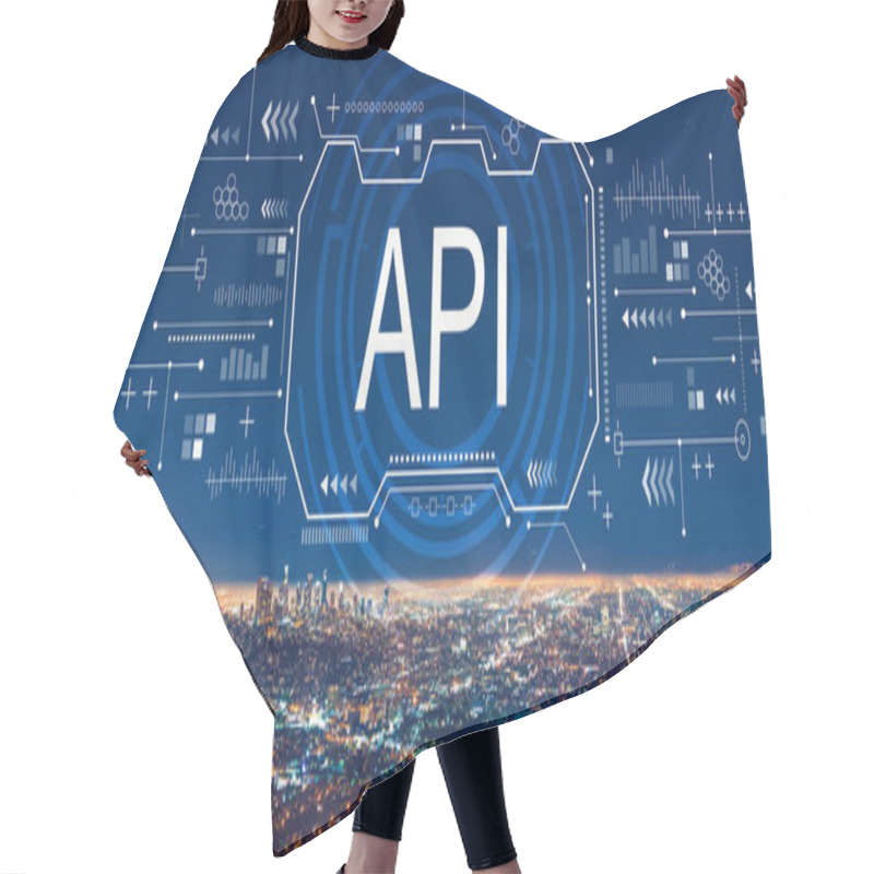 Personality  API Concept With Downtown Los Angeles Hair Cutting Cape