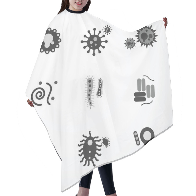 Personality  Black Virus  Icons Hair Cutting Cape