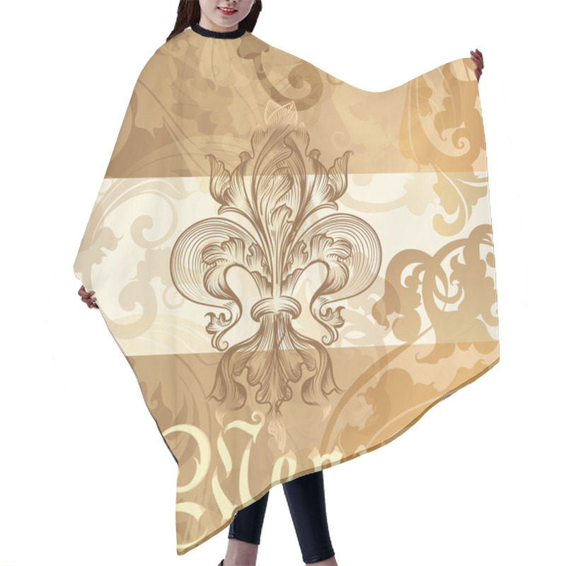 Personality  Menu Design With Heraldic Elements Hair Cutting Cape