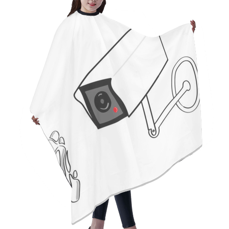 Personality  Society Under Surveillance Hair Cutting Cape