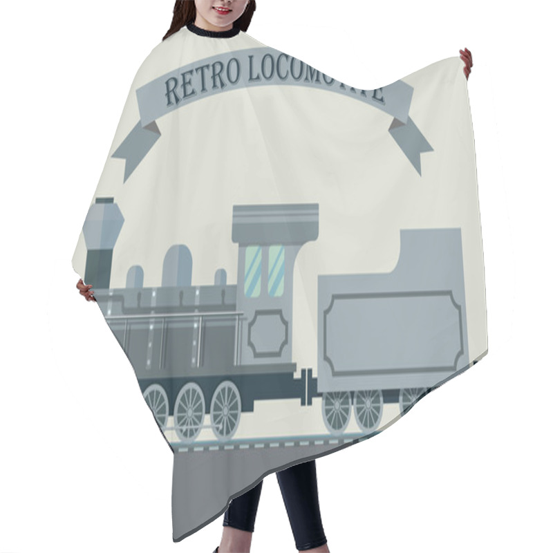 Personality  Retro Locomotive Hair Cutting Cape