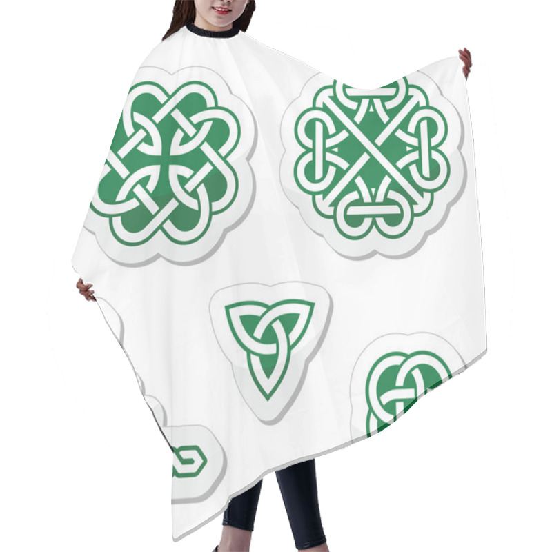 Personality  Celtic Green Knots Patterns - Vector Hair Cutting Cape