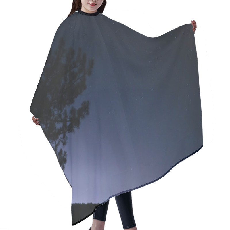 Personality  Beautiful Landscape With Starry Sky At Night Hair Cutting Cape