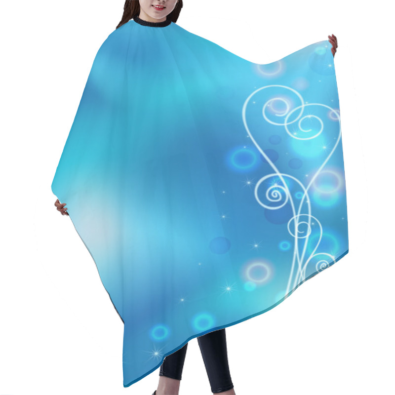 Personality  Blue Valentines Grate Card Hair Cutting Cape