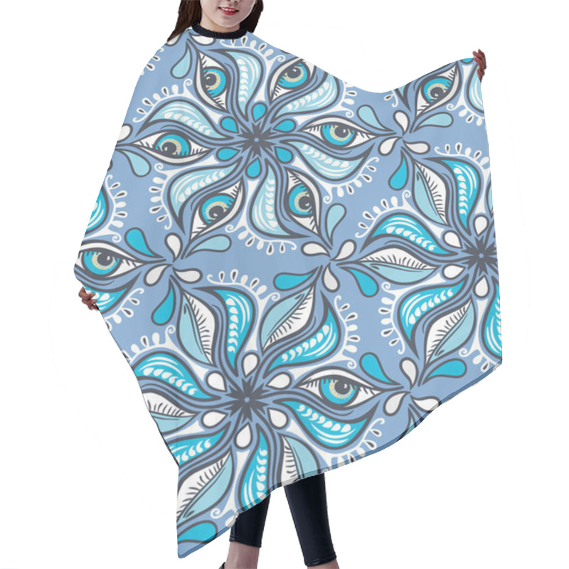 Personality  Seamless Floral Pattern Hair Cutting Cape