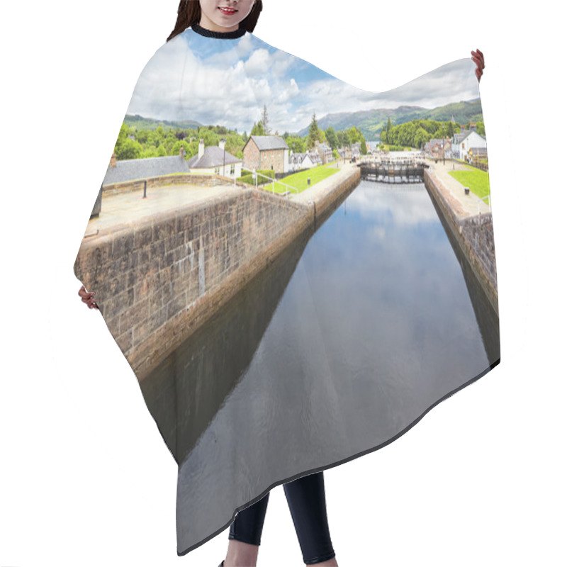 Personality  Caledonian Canal At Fort Augustus , Scotland Hair Cutting Cape