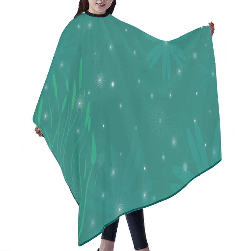 Personality  Dark Background With Stars And Flowers Hair Cutting Cape