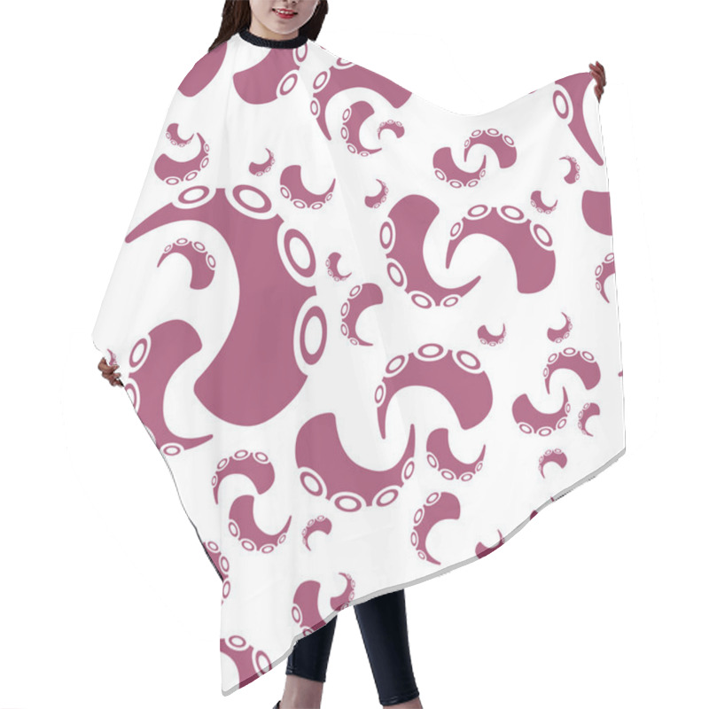 Personality  Tentacle Seamless Pattern Hair Cutting Cape