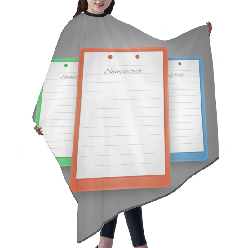 Personality  Notepads Of Vector Design Hair Cutting Cape